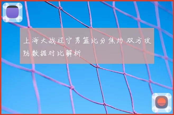 上海大战辽宁男篮比分焦灼 双方攻防数据对比解析