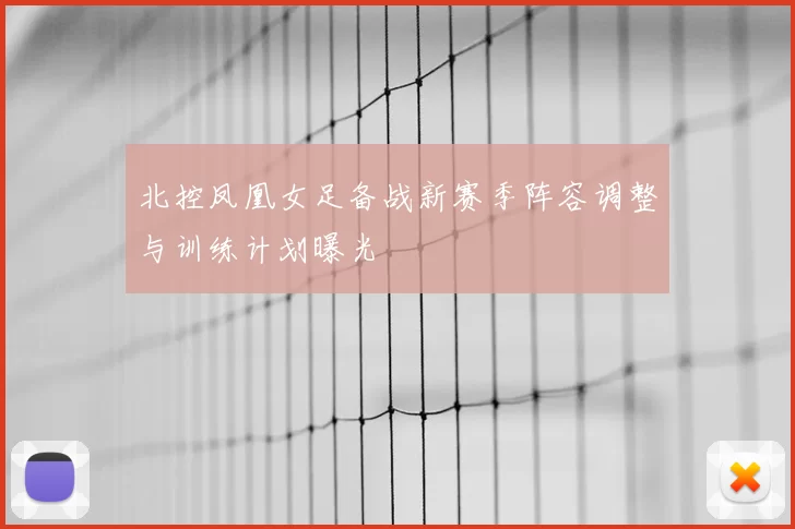 北控凤凰女足备战新赛季阵容调整与训练计划曝光